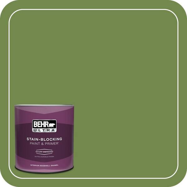 BEHR ULTRA 1 qt. Home Decorators Collection #HDC-SM14-2 Green Suede Extra Durable Eggshell Enamel Interior Paint & Primer