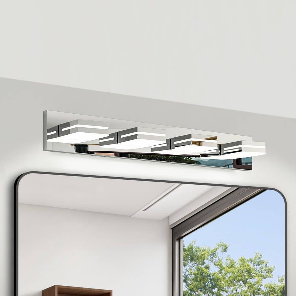 4-Lights Modern Chrome LED Bathroom Vanity Lighting Energy-Efficient price history on PriceWatchPro