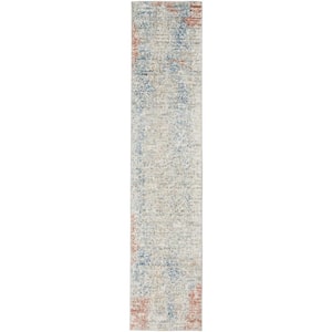 Concerto Ivory/Multi 2 ft. x 8 ft. Abstract Contemporary Kitchen Runner Area Rug