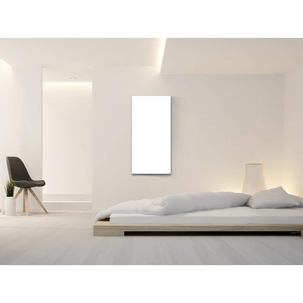 White Tempered Glass Radiant Wall Mounted Heater, 16x48