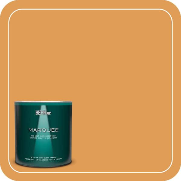 BEHR MARQUEE 1 qt. #290D-5 Apple Crisp Semi-Gloss Enamel Interior Paint & Primer