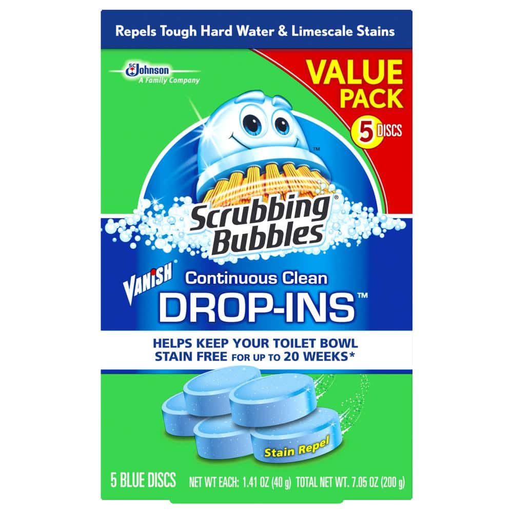 Scrubbing Bubbles 5-Pk Toilet Cleaner Drop Ins (Case/6), Blue -  71196