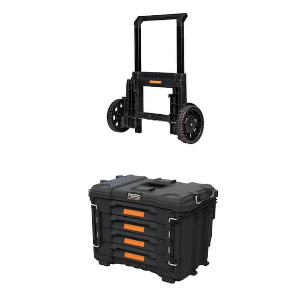 Pro Gear System Gen 2.0 Rolling Tool Box with 9 in. Wheels and 22 in. XL 4-Drawer Modular Tool Box