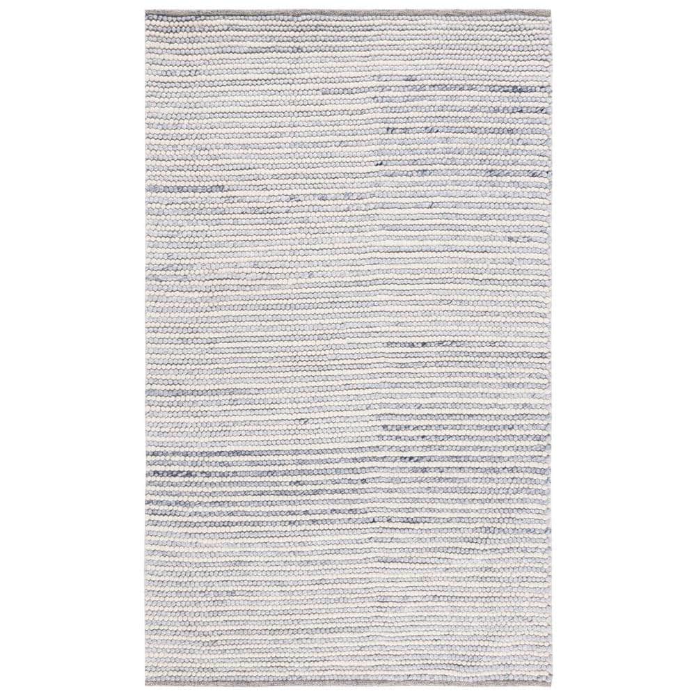Martha Stewart Ivory/Blue 5 ft. x 8 ft. Basket Striped Area Rug price history on PriceWatchPro