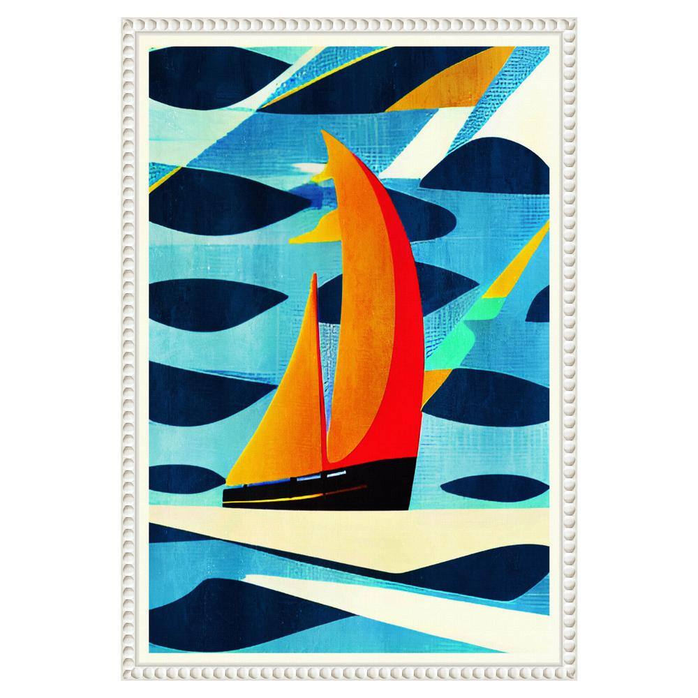 Amanti Art Blue Coast by Bo Anderson Canvas Wall Art Print Framed 16 x 23-in.