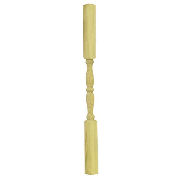 Unbranded 3 in. x 3 in. x 36 in. Pine Colonial Jumbo Clear Pressure Treated Spindle