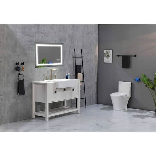 40.00 in. W x 28.00 in. H LED Modern Rectangle Frameless Wall Mirror