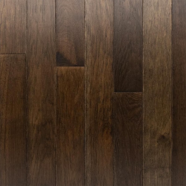 Bonfire Hickory 3/4 in. T x 3 in. W Tongue and Groove Brushed Solid Hardwood Flooring (24 sq. ft./Case)