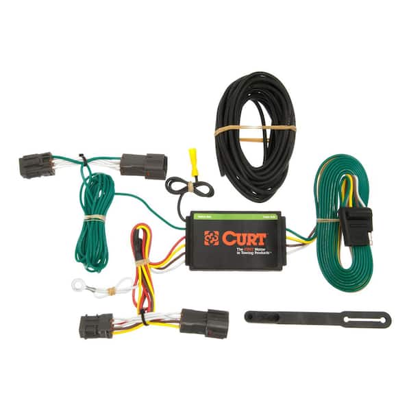 CURT Custom Vehicle-Trailer Wiring Harness, 4-Way Flat Output, Select Hyundai Veloster, Quick Electrical Wire T-Connector