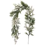 5 ft. Artificial Christmas Garland with Frosted Foliage and Berries, Unlit