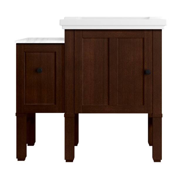 KOHLER Chambly 37 in. W x 18 in. D x 36 in. H Single Sink Freestanding Bath Vanity in Woodland with Ceramic Top