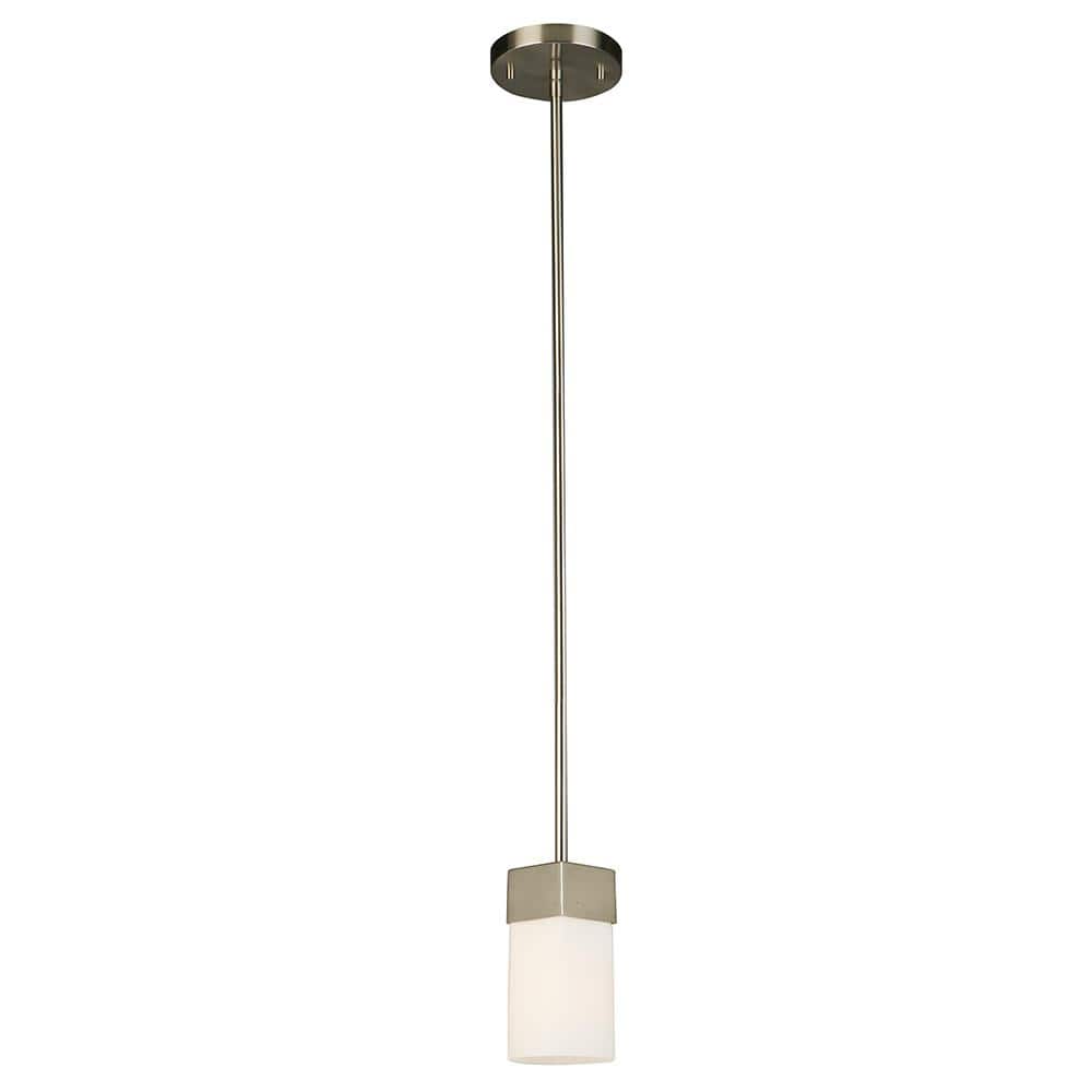 Novela 1-Light Brushed Nickel Pendant