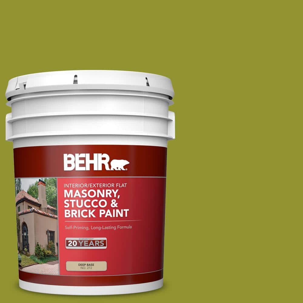 5 gal. #P350-7 Lazy Lizard Flat Interior/Exterior Masonry, Stucco and Brick