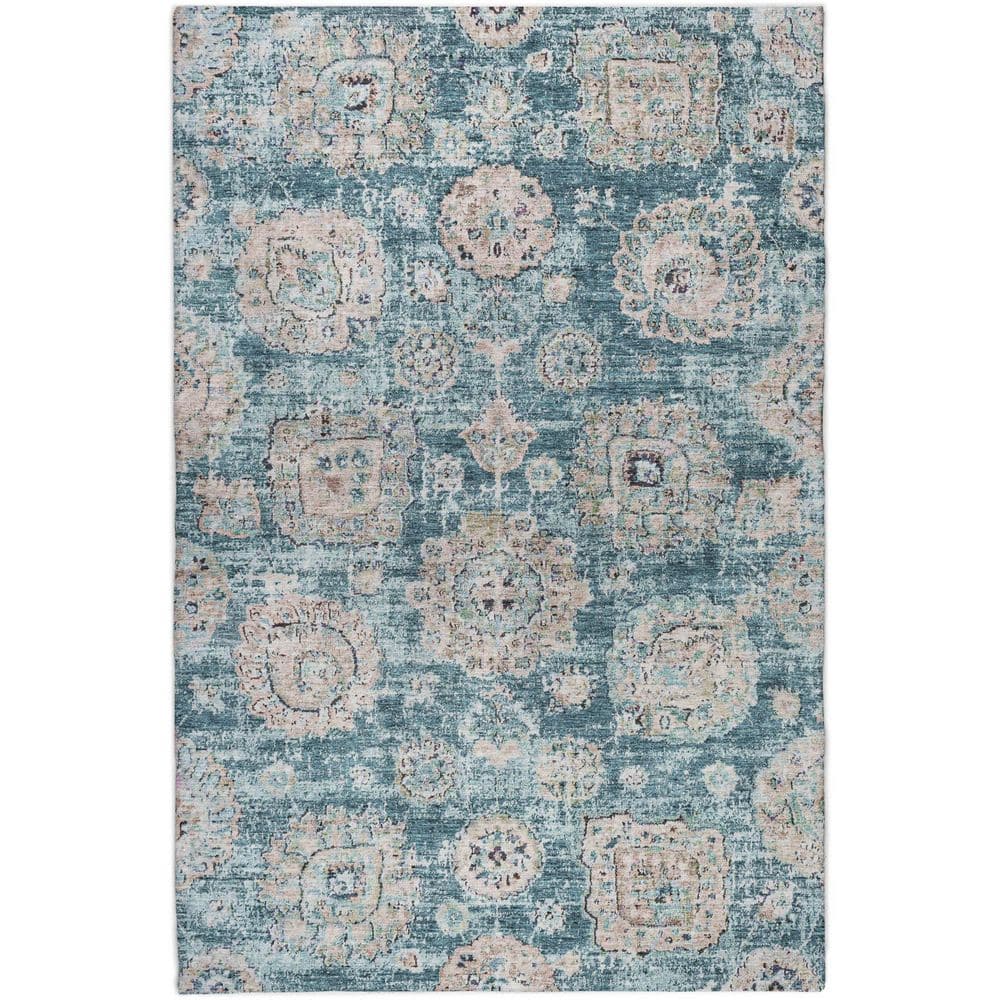 Dream Shag Premium Machine Washable Abstract ADS634 Teal 5 ft. x 7 ft. 6 in. Area Rug price history on PriceWatchPro