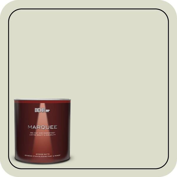 BEHR MARQUEE 1 qt. #PPU10-15 Desert Springs Matte Interior Paint & Primer