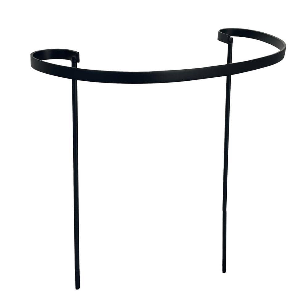 Black Metal Half Round Plant Support Stake, 37" Tall