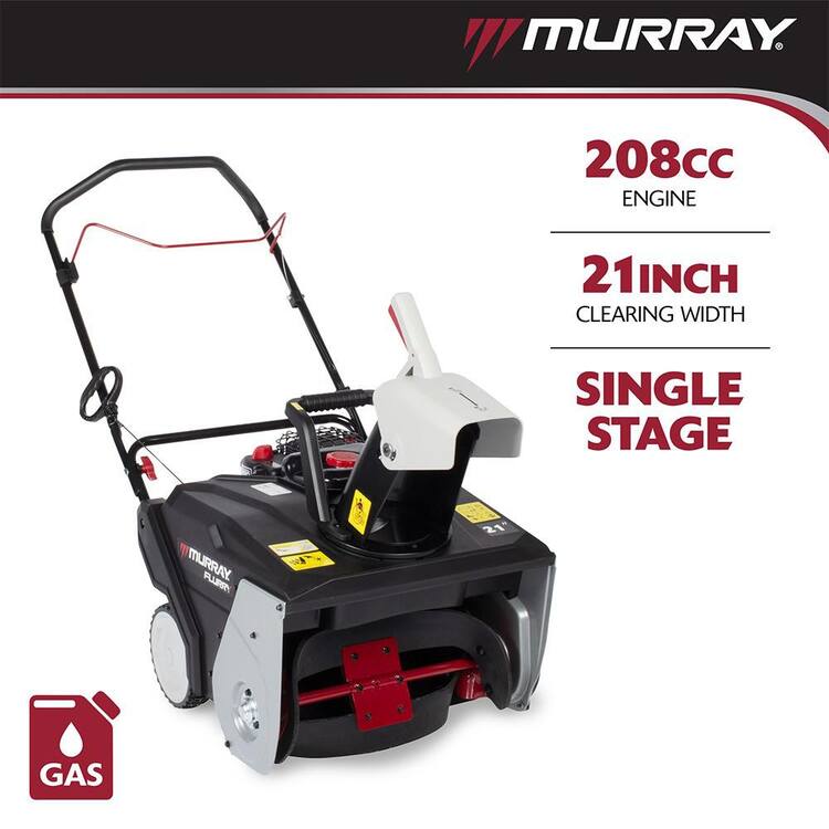 Murray Flurry 21 in. 208 CC Single-Stage Gas Snow Blower