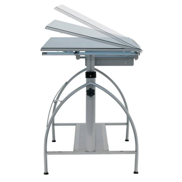 Studio Designs Folding Craft Station - Silver/Blue Glass