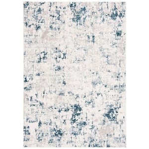 Vogue Beige/Turquoise 5 ft. x 8 ft. Abstract Area Rug