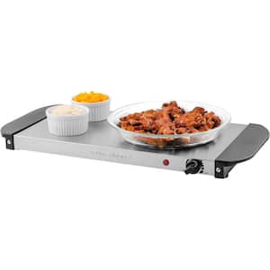 Silver Buffet Server Electric Warming Tray and Food Warmer with Adjustable Temperature Control