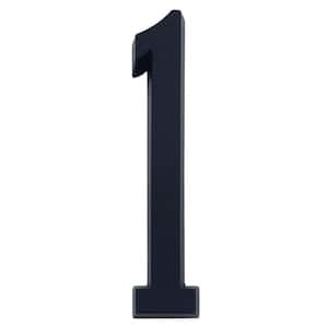 Everbilt 4 In. Flush Mount Matte Black Self-Adhesive House Number 1 ...