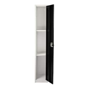 629-Series 72 in. H 1-Tier Steel Key Lock Storage Locker Free Standing Cabinets for Home, School, Gym in Black (2-Pack)