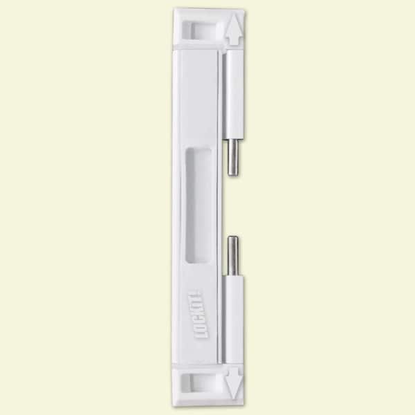 White Double Bolt Sliding Door Lock, Sliding Glass Door Hardware Home Depot