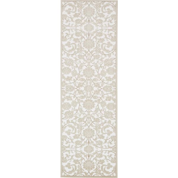 Unique Loom Rushmore Taft Snow White 3' 0 x 9' 10 Runner Rug