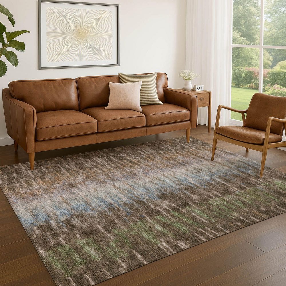 Chantille Machine Washable Indoor/Outdoor Abstract ACN2318 Brown 9 ft. x 12 ft. Area Rug price history on PriceWatchPro