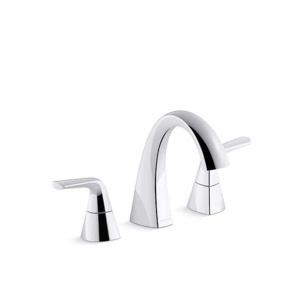 Kohler Elmbrook 8 In Widespread 2, Home Depot Bathroom Sink Faucets Chrome