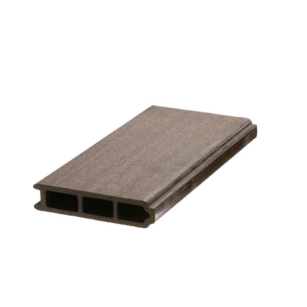 DuxxBak I.Dekk HD 1 in. x 6 in. x 12 ft. Walnut Tongue and Groove Edge Composite Deck Board