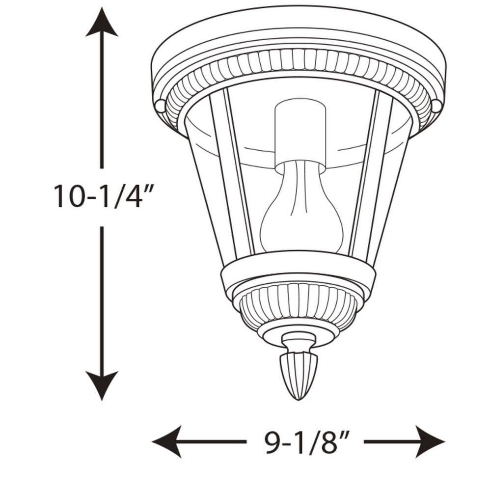 Antique Bronze Flush Mount Ceiling Light with Clear Seeded Glass