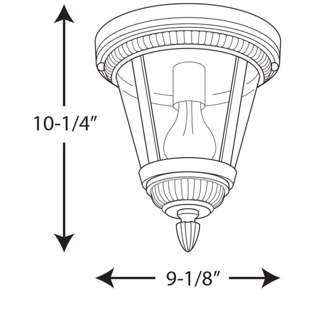 Westport Textured Black Flush Mount Ceiling Light with Clear Seeded Glass