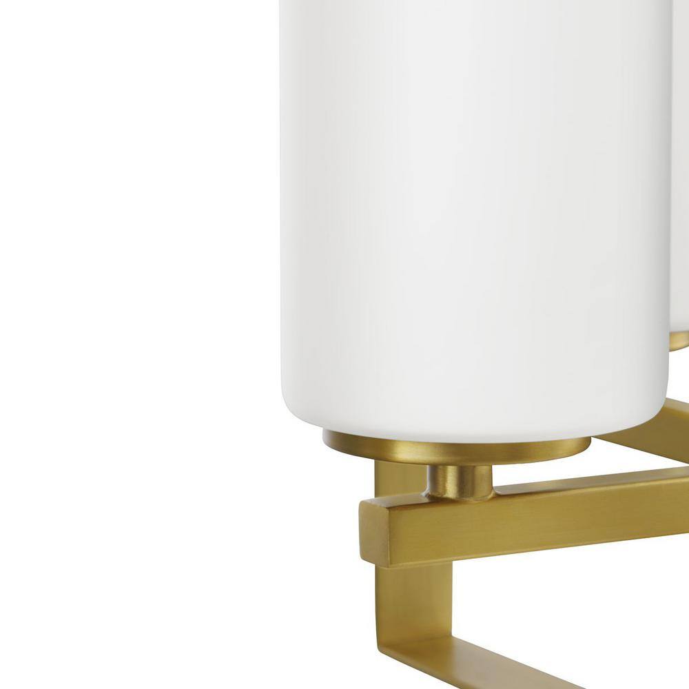 Elara Frosted White Glass Cylindrical Chandelier Shade