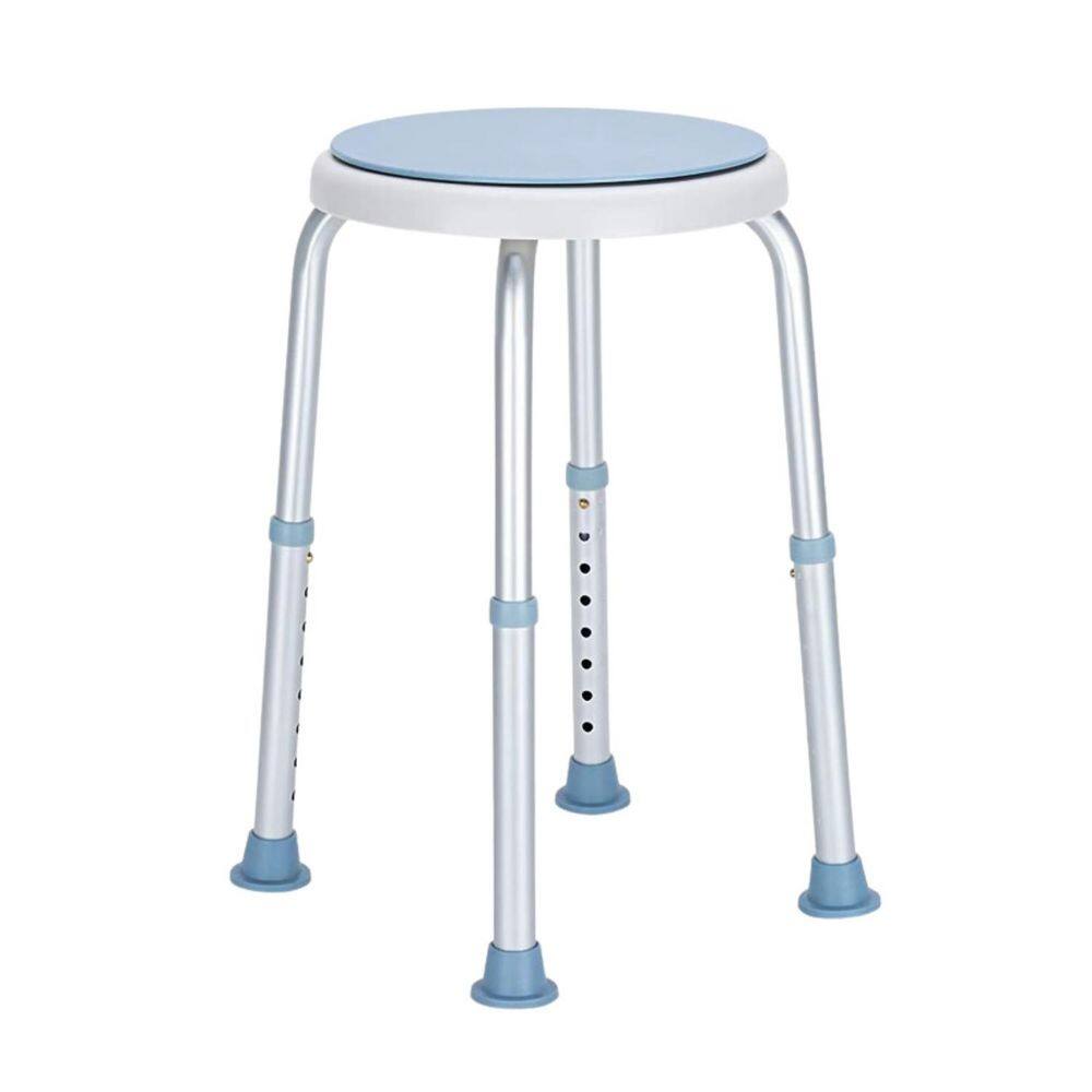 Adjustable Height 360 Degree Swivel Non-Slip Metal Bench Bathtub Shower Cha