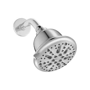 Filtration 7-Spray Patterns with 2.0 GPM 5.12 in. Wall Mount Fixed Shower Head in Polished Chrome