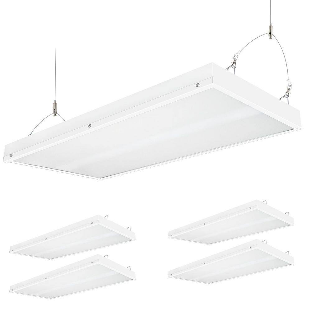 2 ft. 400-Watt Equivalent Integrated LED White Shop High Bay Light with 16000 Lumens 5000K (4-Pack) price history on PriceWatchPro