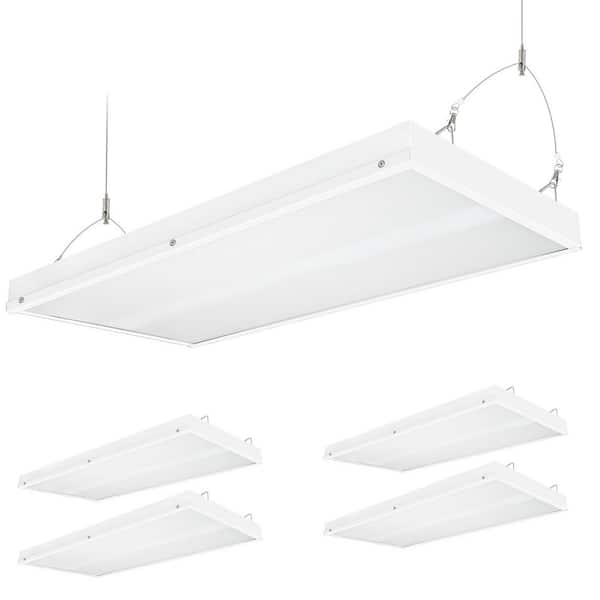 2 ft. 400-Watt Equivalent Integrated LED White Shop High Bay Light with 16000 Lumens 5000K (4-Pack)