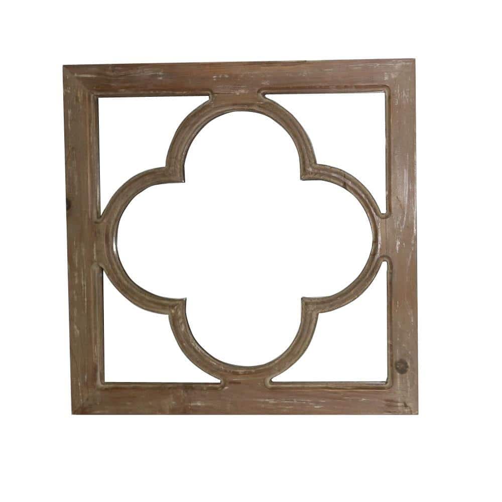 Small Square Brown Or Natural Mirror (18 in. H x 18 in. W)