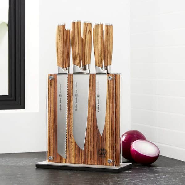 7-Piece Stainless Steel Cutlery Zebra Wood Set with Zebra Midtown Knife Block 7-Piece Stainless Steel Cutlery Zebra Wood Set with Zebra Midtown Knife Block