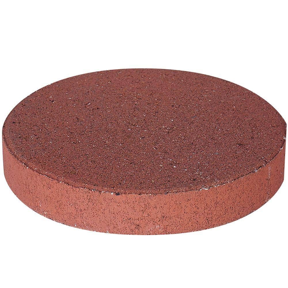 River Red Round Concrete Step Stone, Round Patio Stones Home Depot