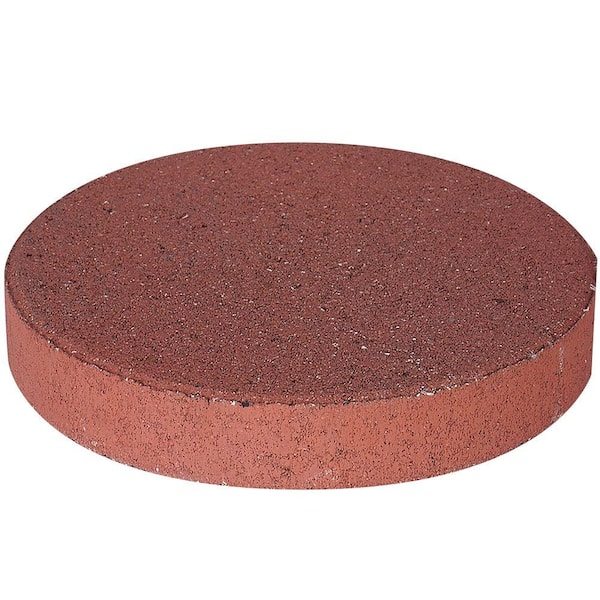 Pavestone 12 in. x 12 in. x 1.75 in. River Red Round Concrete Step Stone (168-Pieces/129 sq. ft./Pallet)