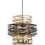 Minka Lavery Vortic Flow 5-Light Dark Bronze with Mosaic Gold Interior ...