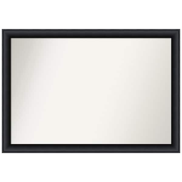 Amanti Art Nero Black 39.5 in. W x 27.5 in. H Non-Beveled Wood Bathroom Wall Mirror in Black