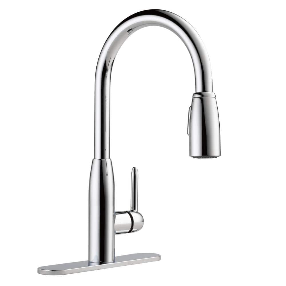 Core Polished Chrome Pull-Down Kitchen Faucet with Spray