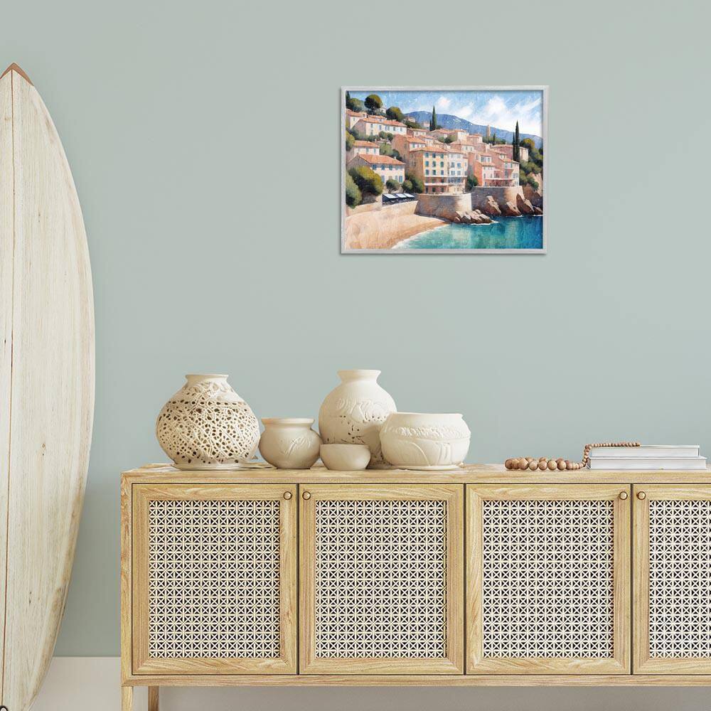 Charming Coastal Architecture by Kim Allen Gray Framed Architecture Giclee Art Print 16 in. x 20 in. price history on PriceWatchPro
