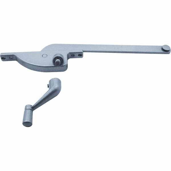 Prime-Line Steel Casement Operator, 8 in. Arm, Teardrop Housing, Aluminum, Left Hand