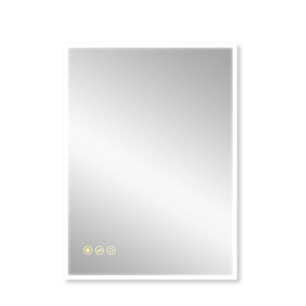 22 in. W x 30 in. H Rectangular Frameless Anti-Fog Wall Mounted LED Light Bathroom Vanity Mirror in Silver price history on PriceWatchPro