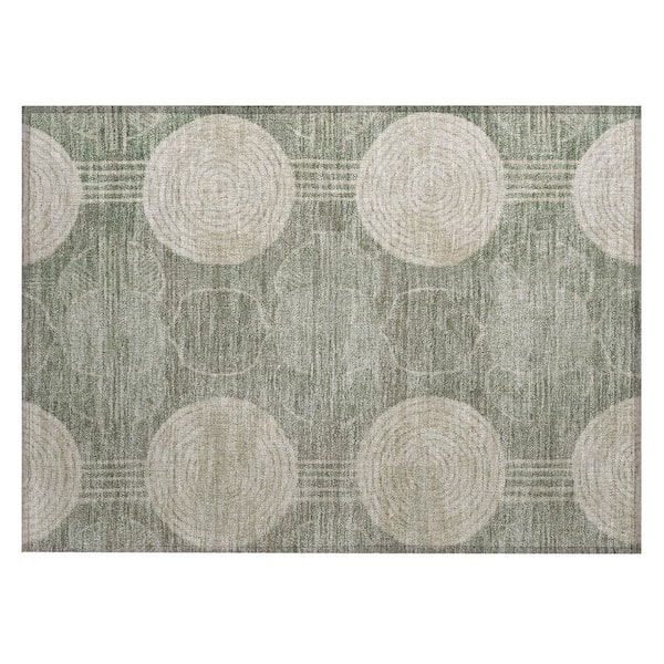 Chantille Machine Washable Indoor/Outdoor Abstract ACN3064 Basil 2 ft. x 3 ft. Accent Rug