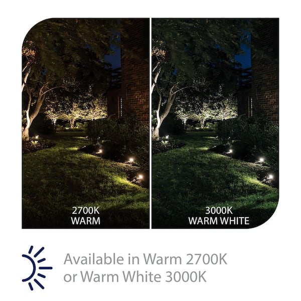 Low-Voltage 10-Watt Brass Outdoor Integrated LED 2700K Ultra Warm Landscape Flood Light